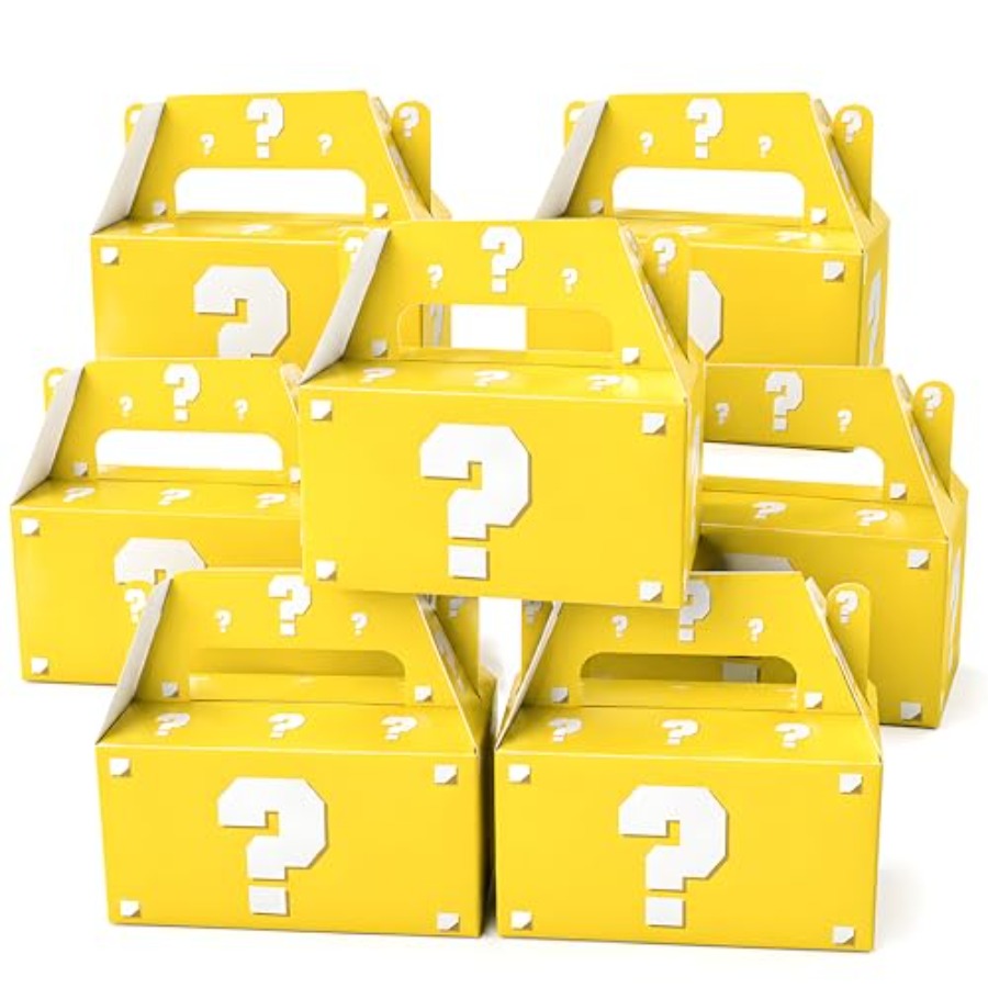 Party Games Questions For Adults - 12-pack Pixel Videogame Vraagteken Verjaardagsparty Snoepdozen,