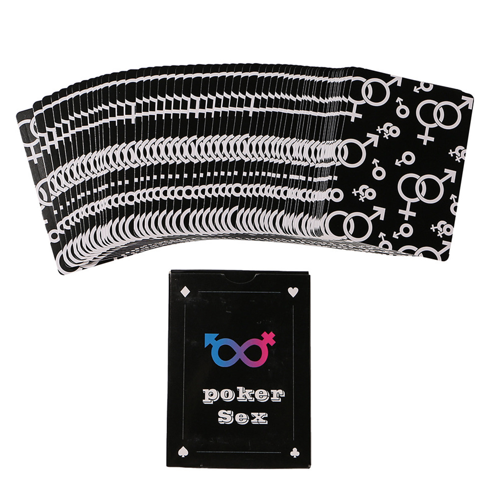 Party Games Gender Reveal - 1 doos kaarten met seksposities voor