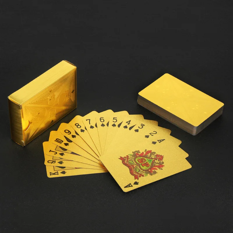 Party Games Using Cards - Goudfolie Schedel Poker Kaarten Waterdicht Pvc