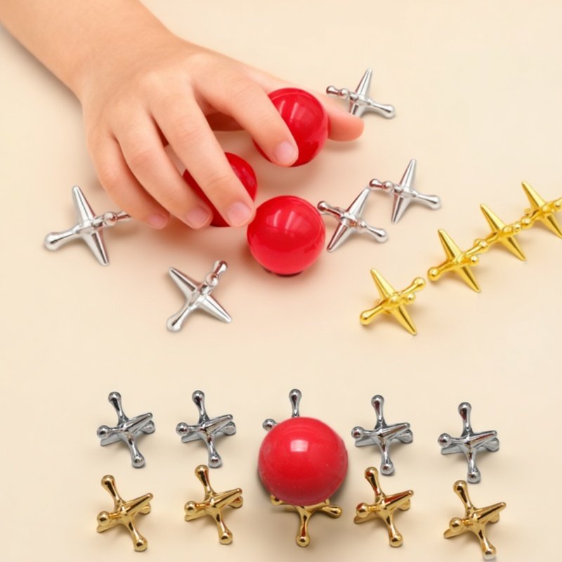 Party Games Entertainer - Mini Metal Classic Jack Game Set