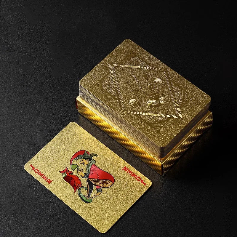 Party Games Using Cards - Gouden Folie Gepregeerde Rozen Pokerkaarten Waterdicht