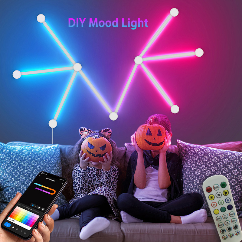 Party Games Groups - Slimme RGB-wandlamp, Bluetooth APP-verbinding LED-lichtbalk voor