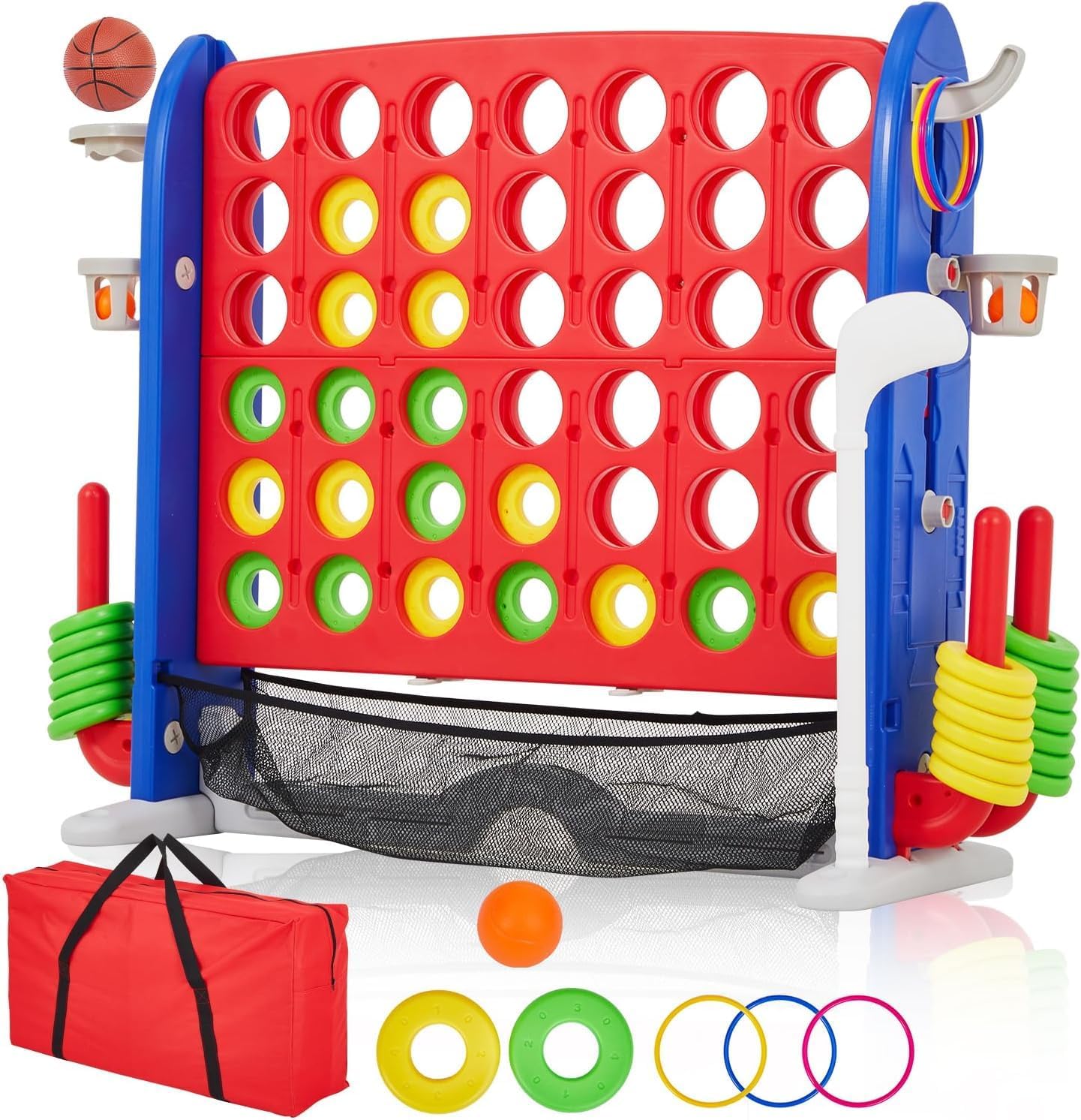 Ring Toss Outdoor - Giant 4-in-a-Row – Jumbo 4-to-Score Tuinspel,