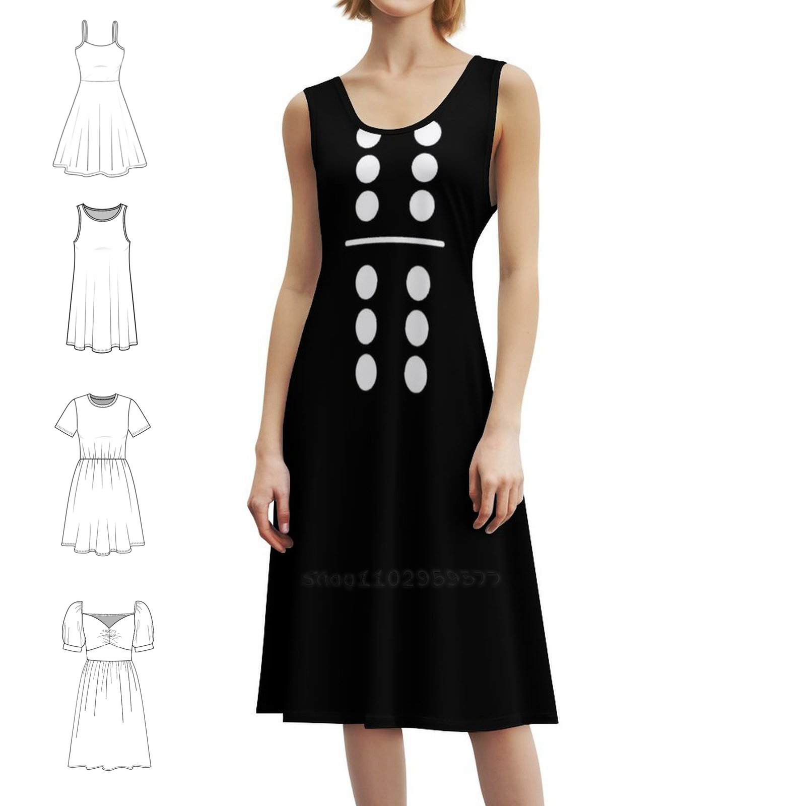 Party Games Simple - Domino kostuum 6-6 Double Six eenvoudige