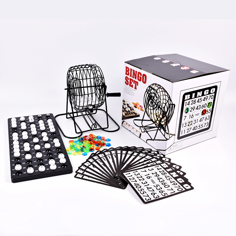 Party Games For Large Groups - Bingo Loterij Machine Stalen Bingo Spelkooi