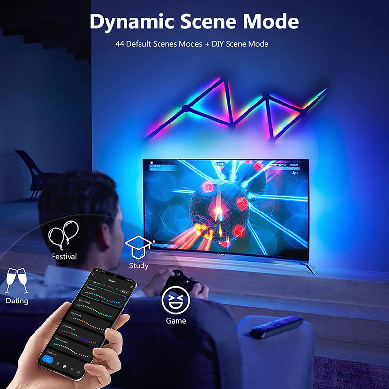 Slimme RGB-wandlamp, Bluetooth - Party Games Groups recensie en prijs