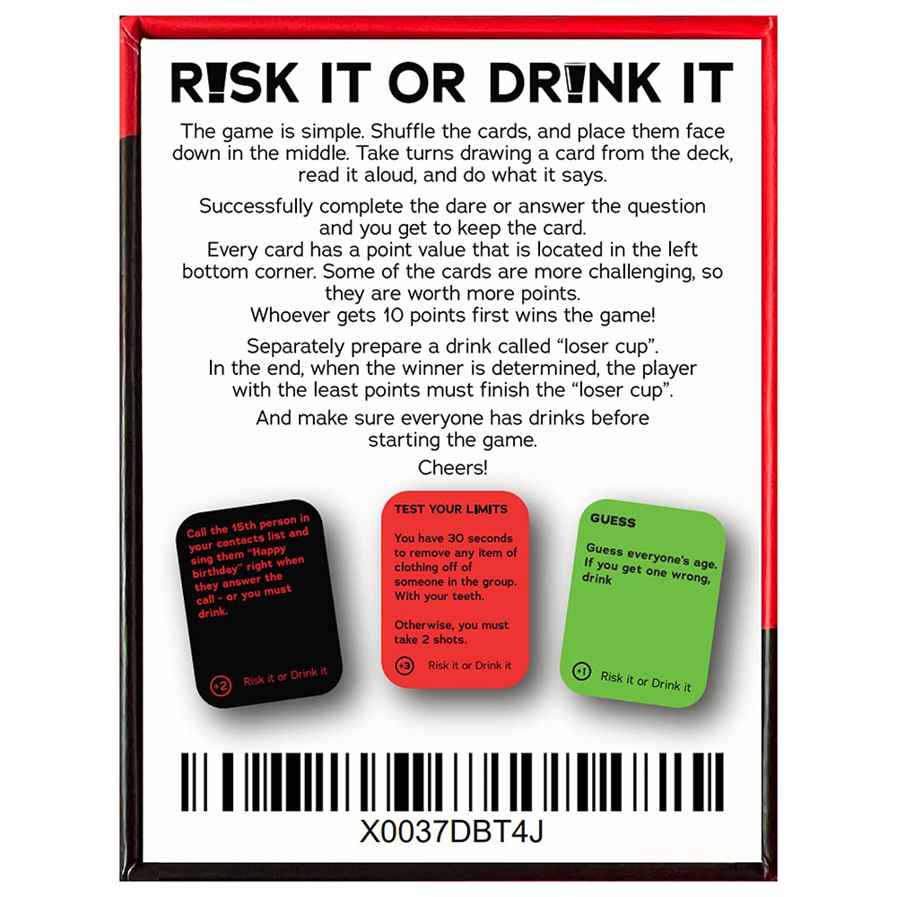 Risk It Or Drink It Leuk party - Party Games Questions For Adults recensie en prijs