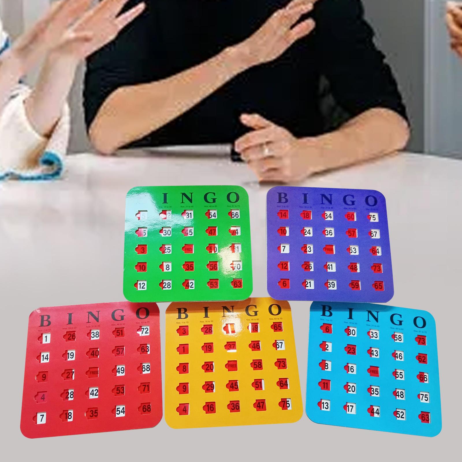 5-delig groot bedrukt bingokar - Party Games Group For Adults recensie en prijs