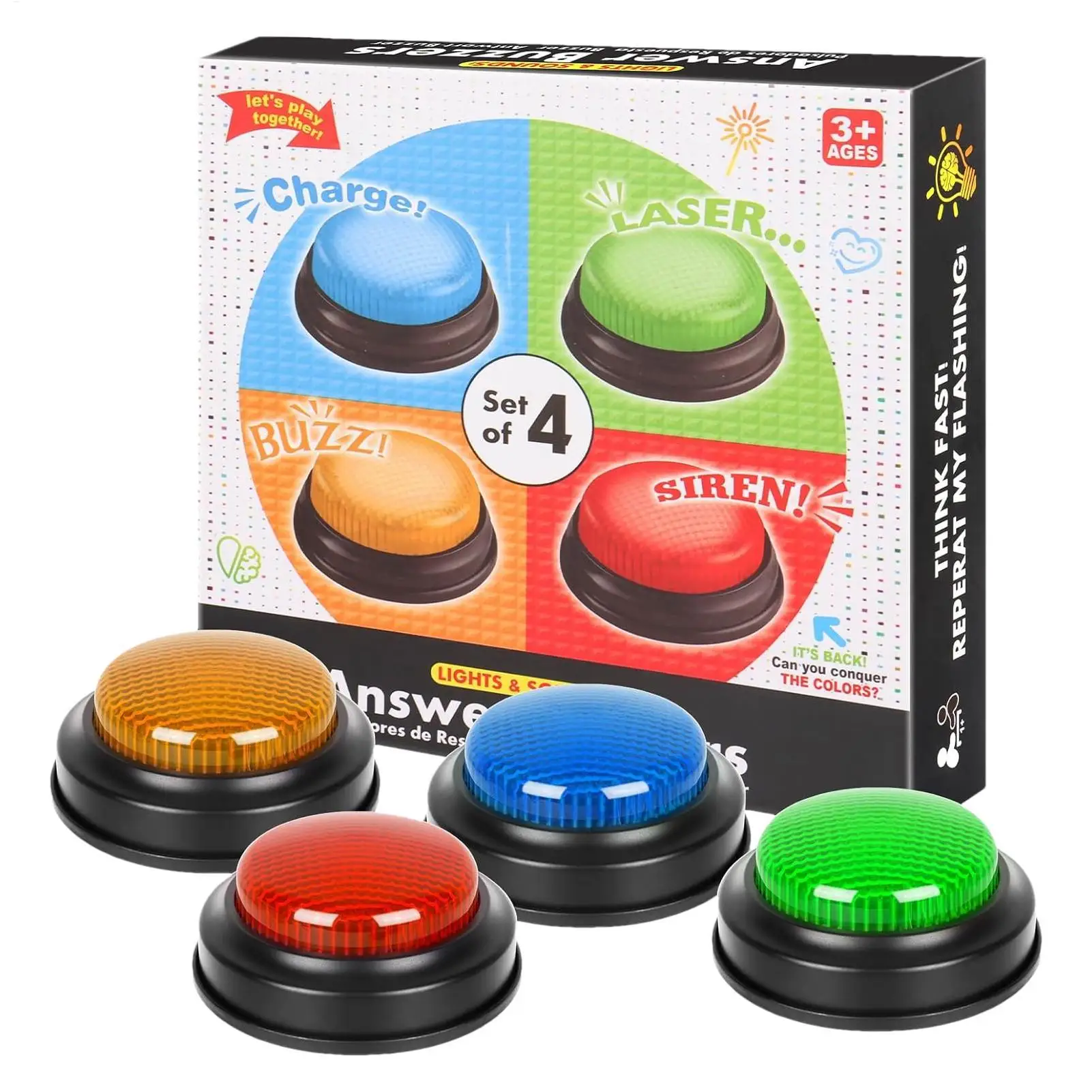Game Buzzer 4-delige snelle an - Party Games Competition recensie en prijs